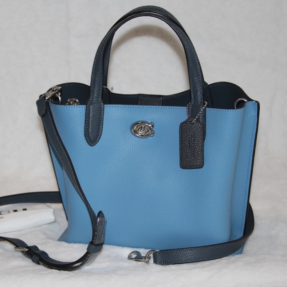 NWT Coach Willow Leather Tote 24 In Colorblock - Picture 2 of 6